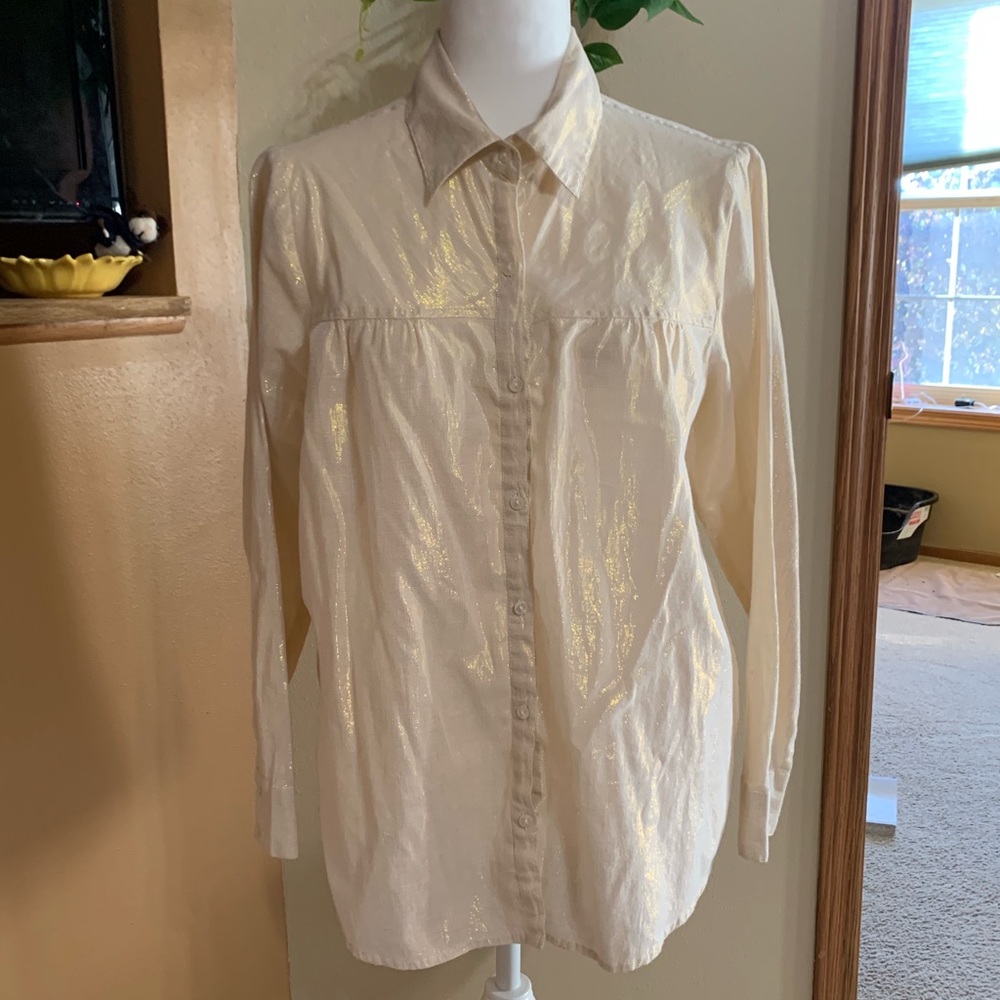 Shimmering Women’s Button Down Shirt